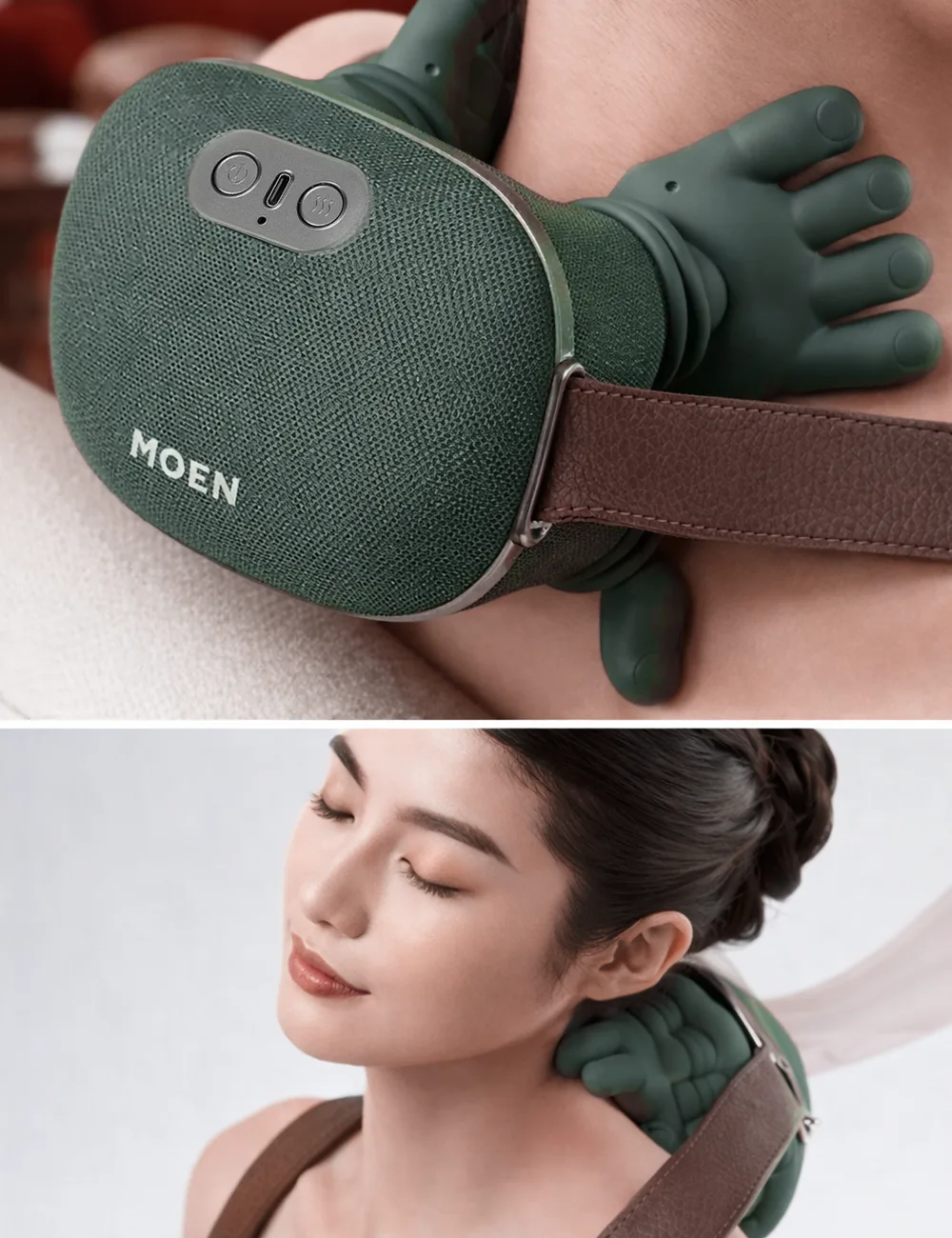 MOEN-TR masaj cihazının boyun bölgesinde kullanımı
